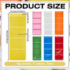 7 Stück 7 Farben 4 Gitter PVC mit Vliesstoffen Wandmontage Kindergarten Kunst Aufbewahrungsrollen&nbsp;ABAG-GA0001-37