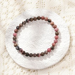 Bracciali tratto Rhodonite naturale&nbsp;BJEW-JB04557-01