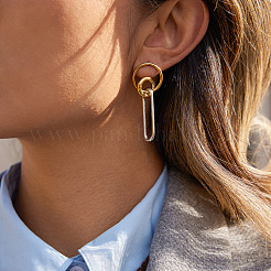 Pendientes colgantes de acero inoxidable 304 para mujer&nbsp;JW1089