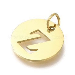 Placcatura ionica (ip) ciondoli in acciaio inossidabile 304&nbsp;STAS-M074-01G-Z