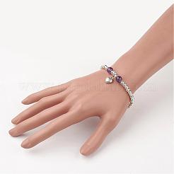 Bracelets avec breloque en alliage de style tibétain&nbsp;BJEW-JB02647-06