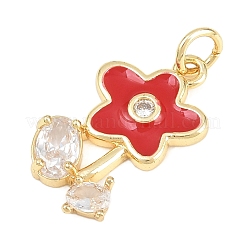 Colgante micropavé cubic zirconia de latón&nbsp;KK-F938-29G-02D