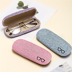 Étui à lunettes ovale en polyester (1 pièce)&nbsp;AJEW-CN0007-32B