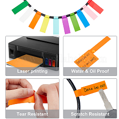 20 Blatt 10 Farben selbstklebende PVC-Kabeletiketten zum Identifizieren&nbsp;DIY-CP0007-31
