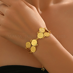 Bracciali in ottone con maglie a moneta per donna&nbsp;EH1347