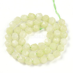 Gefärbt natürlichen weißen Jade Perlen Stränge&nbsp;G-T139-8mm-46K