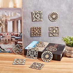 14 sculpture murale en bois découpée au laser de 7 styles&nbsp;WOOD-GF0001-76