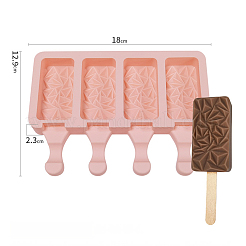Rechteckige Eiscreme-Silikonformen in Lebensmittelqualität zum Selbermachen&nbsp;LS-DIY-D062-06C