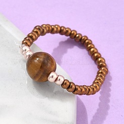 Stretchringe aus Natur- und Kunststeinen&nbsp;X-RJEW-JR00255