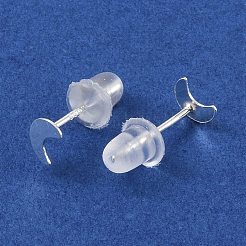 999 feine Silber-Ohrstecker für Damen&nbsp;EJEW-S215-30S-03