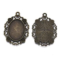 Tibetischer Stil Legierung Anhänger Fassungen&nbsp;TIBE-Q050-178AB-LF