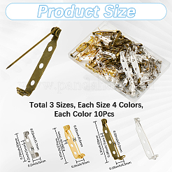 120 pieza de accesorios de broche de hierro de 12 estilos&nbsp;IFIN-SP0001-31