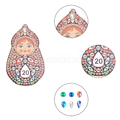 Kits de llavero con pintura de diamante para muñeca matrioska 5d diy&nbsp;DIY-WH0167-08A