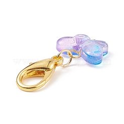 Décorations colorées de pendentif en verre de papillon&nbsp;HJEW-JM00799