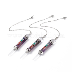 Pendoli da rabdomanzia in ametista naturale&nbsp;G-F733-01E