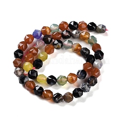 Natur Multi-Color-Achat Perlen Stränge&nbsp;G-NH0021-A18-01