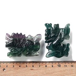 Figuras de dragón curativo talladas en fluorita natural&nbsp;DJEW-F025-02F
