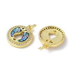 Colgante micropavé cubic zirconia de latón&nbsp;KK-A197-06G