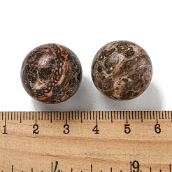 Statue di statuette a sfera rotonda in diaspro naturale in pelle di leopardo per la decorazione del desktop dell'home office&nbsp;G-P532-02A-20