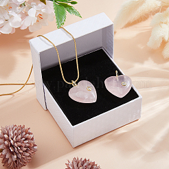2pcs pendentifs en quartz rose naturel&nbsp;G-FH0002-76B