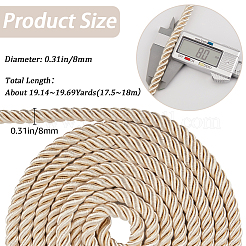 Cordon Milan en polyester torsadé de 17.5~18 m&nbsp;OCOR-GF0003-70B-01