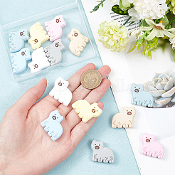 14 pièce de perles en silicone écologiques de qualité alimentaire en forme d'ours&nbsp;SIL-GO0001-09