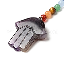 Natürliches Amethyst Chakra Schlüsselbund&nbsp;KEYC-F034-01A