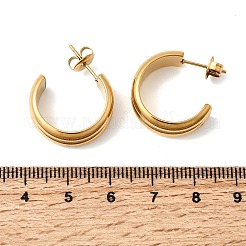 Pendientes de botón de acero inoxidable 304&nbsp;EJEW-L313-05G