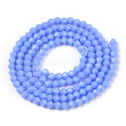Opaque couleur unie imitation jade perles de verre brins&nbsp;EGLA-A039-P2mm-D19