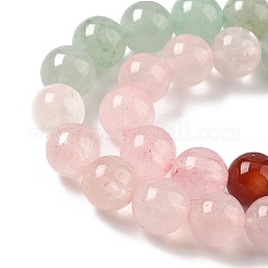 Chakra natürliche gelbe Jade & Bergkristall & grüner Aventurin & Rosenquarz & Karneol & Sodalith & Amethyst Perlenstränge&nbsp;G-NH0002-E03-10mm
