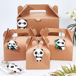 5 porte-clés panda en silicone à 5 styles&nbsp;KEYC-NB0001-19
