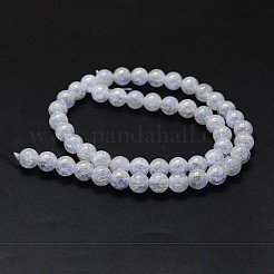 Galvanisierte natürliche Knisternquarzkristallperlenstränge&nbsp;G-K285-08-8mm