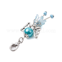 7 pieza de colgante de perlas de vidrio de hadas para decorar bolsos.&nbsp;GL-CJA3BB
