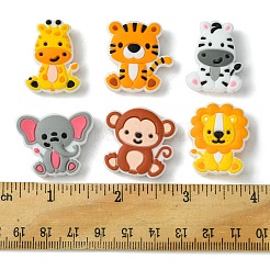 Löwe/Tiger/Elefant/Affe Zebra/Giraffe Silikon-Fokalperlen&nbsp;SIL-FS0001-19