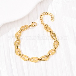 Bracelets à maillons marins en acier inoxydable 304 pour femmes&nbsp;BJEW-F536-20G