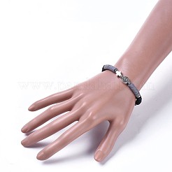 Cuentas de heishi de arcilla polimérica perlas pulseras elásticas&nbsp;BJEW-JB04447-01