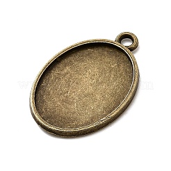 Oval Legierung Anhänger Fassungen&nbsp;PALLOY-N0088-21AB-NF