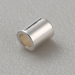 925 argent sterling perles tube&nbsp;LS-STER-WH0061-24J