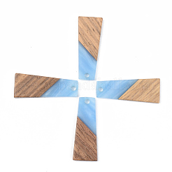 Pendentifs en résine opaque et bois de noyer&nbsp;RESI-S389-040A-C