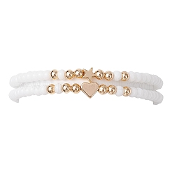 2 Stück Stretch-Armband-Sets aus Glasperlen in 2 Stilen für Damen&nbsp;BJEW-JB11373-03