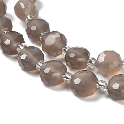 Fili di perle agata grigio naturale &nbsp;G-B153-A01