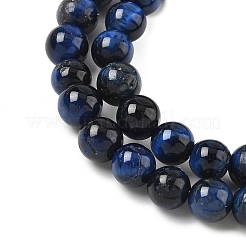 Brins de perles en œil de tigre naturel de Grade B&nbsp;G-F591-18-6mm-01
