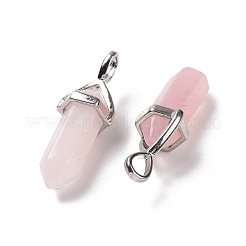Naturelle quartz rose a pendentifs&nbsp;X-G-K329-52P
