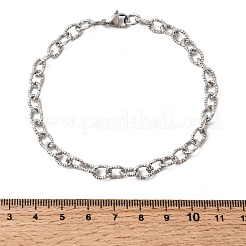 201 Edelstahl-Kabelkettenarmbänder&nbsp;STAS-T077-15P