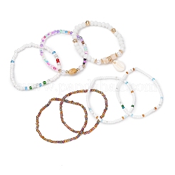 Braccialetti elasticizzati con perline in resina&nbsp;BJEW-Z169-01A