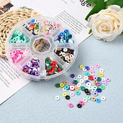 1200 Stück 8 Farben handgefertigte Polymer Clay Perlen&nbsp;CLAY-YW0001-15B