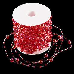 Acryl-Rundperlen-Gliederketten&nbsp;DIY-MB0007-001B