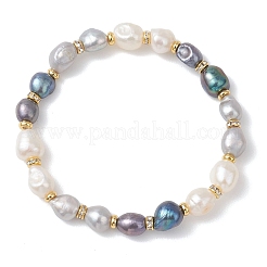 Stretch-Armbänder aus natürlichen Zuchtperlen aus Süßwasserperlen für Frauen&nbsp;BJEW-JB13387