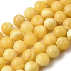 Hebras de cuentas de jade amarillo natural&nbsp;G-A274-A01-14mm