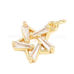 Messing micro pave klar zirkonia charme&nbsp;KK-F938-14G